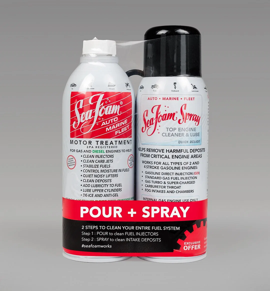 SF-SS – SEAFOAM Fuel Additive, Fuel System Cleaner For Diesel And Gasoline Combo Pack Contains One 16 Ounce Bottle Mo...